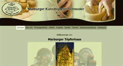 Desktop Screenshot of marburger-kunsttoepferei.de