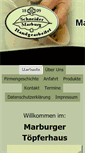 Mobile Screenshot of marburger-kunsttoepferei.de